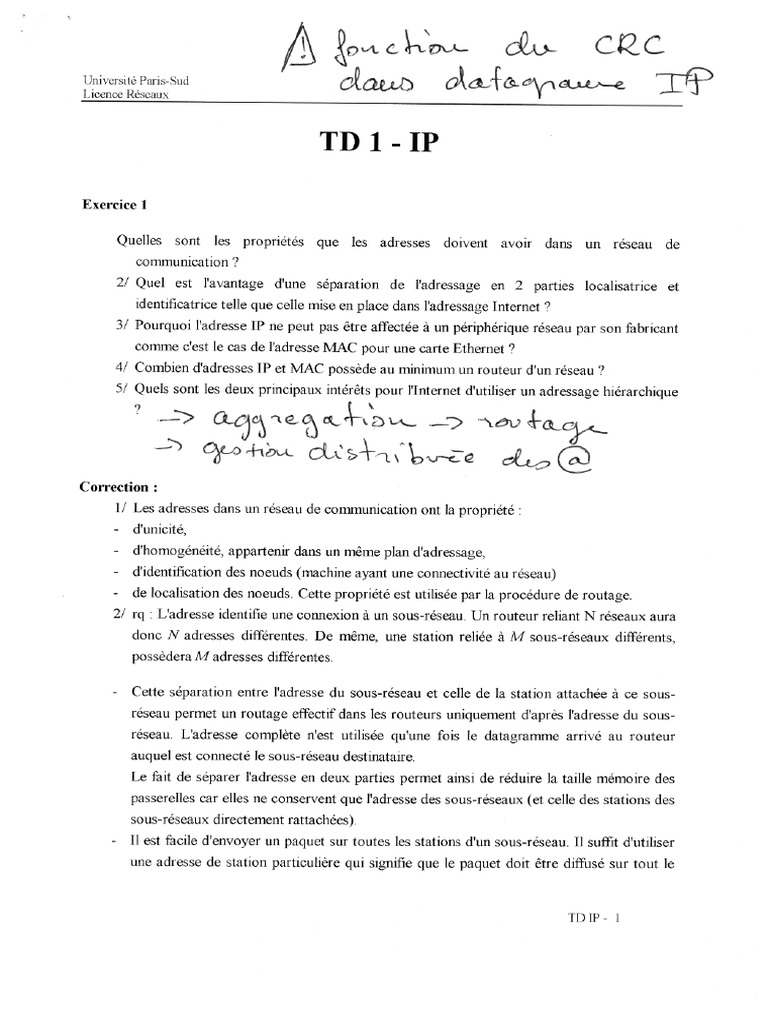 TD1 IP Correction | PDF