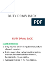 Duty Draw Back