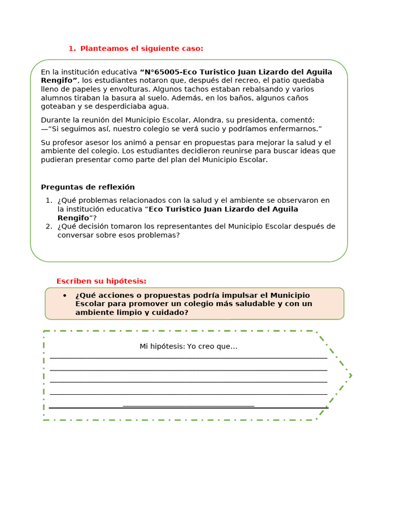 FICHA CYT -QUÉ PROPONER PARA QUE LOS MUNICIPIOS ESCOLARES | PDF