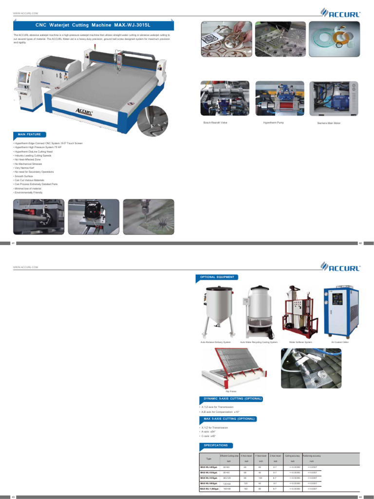 Water Jet Cutting Machine Information For Website 5d278d97cf459 | PDF ...