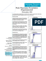 Panorama Económico Departamental - Diciembre 2011