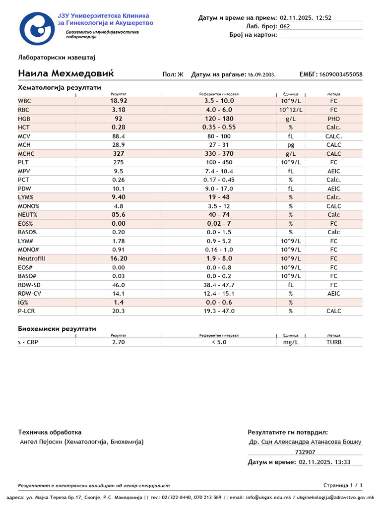 Lab Result FHTP73724 | PDF