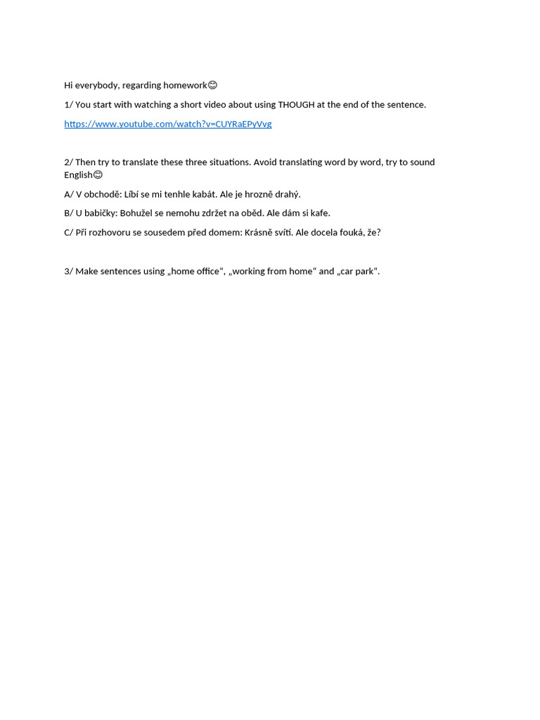 Practise THOUGH | PDF