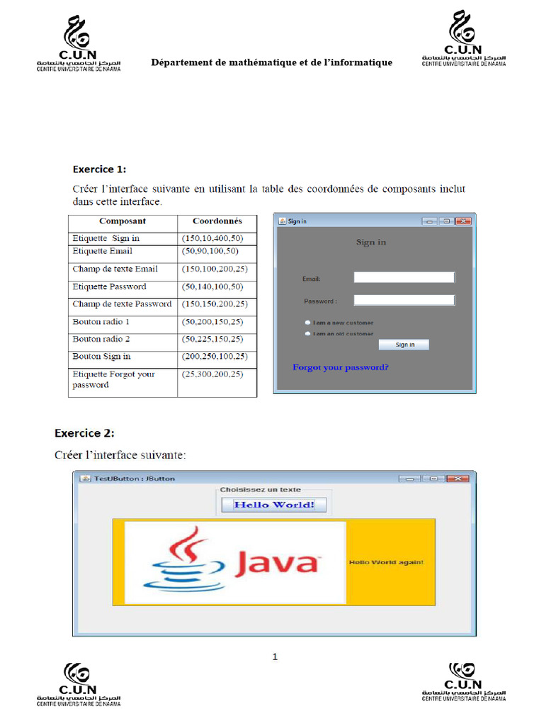 Corrigés des TP IHM en Java 2021-2023 | PDF | Environnement de ...