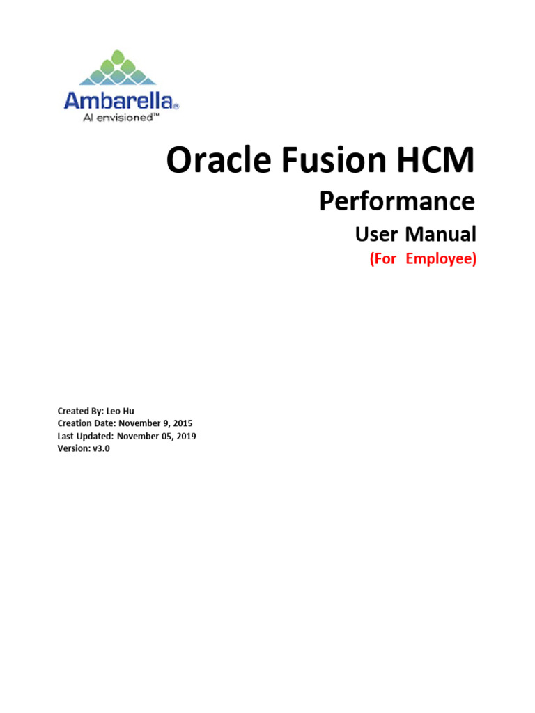 Oracle Fusion HCM Performance Guide | PDF | Cyberspace | Software