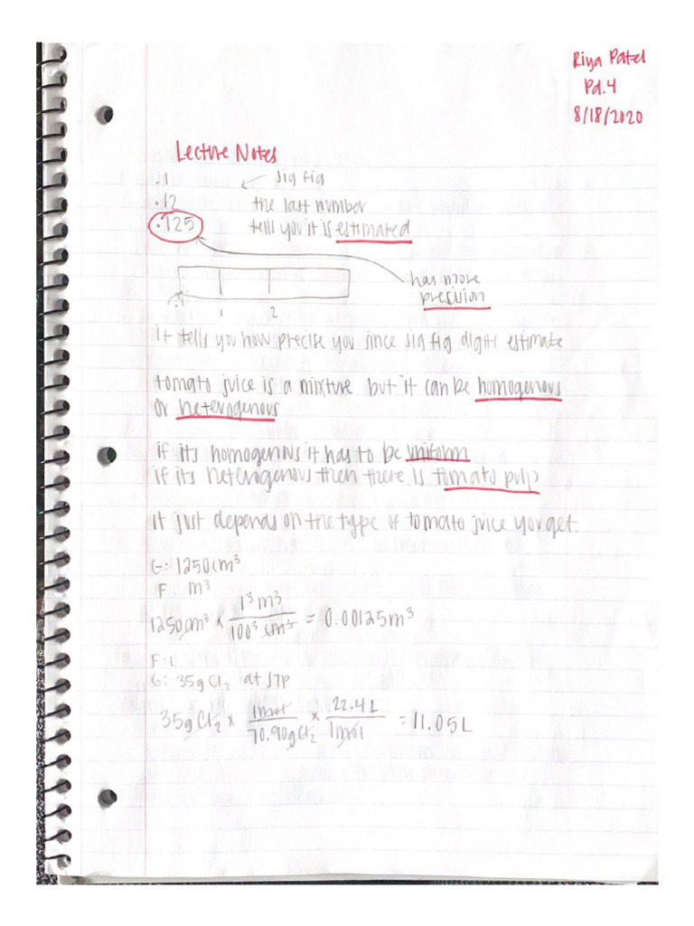Week 8182020 Lecture Notes | PDF