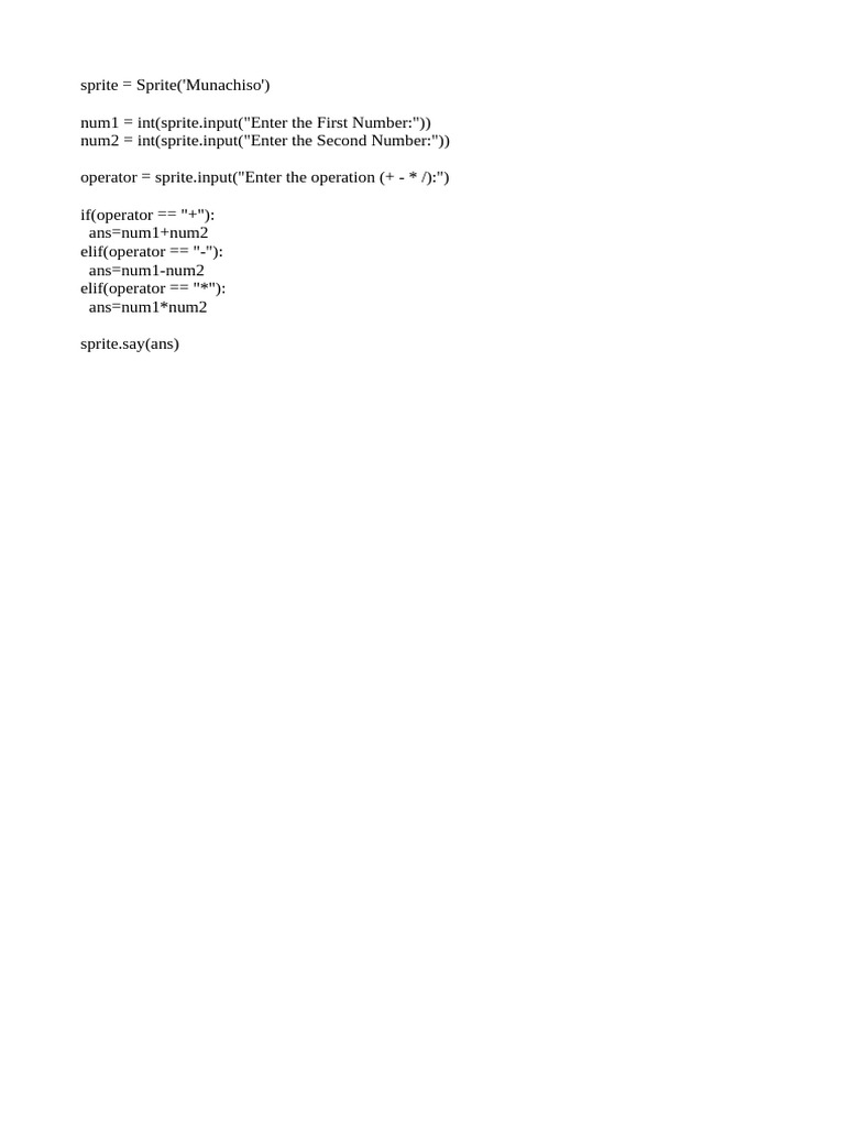 Calculator Pictoblox Codes | PDF