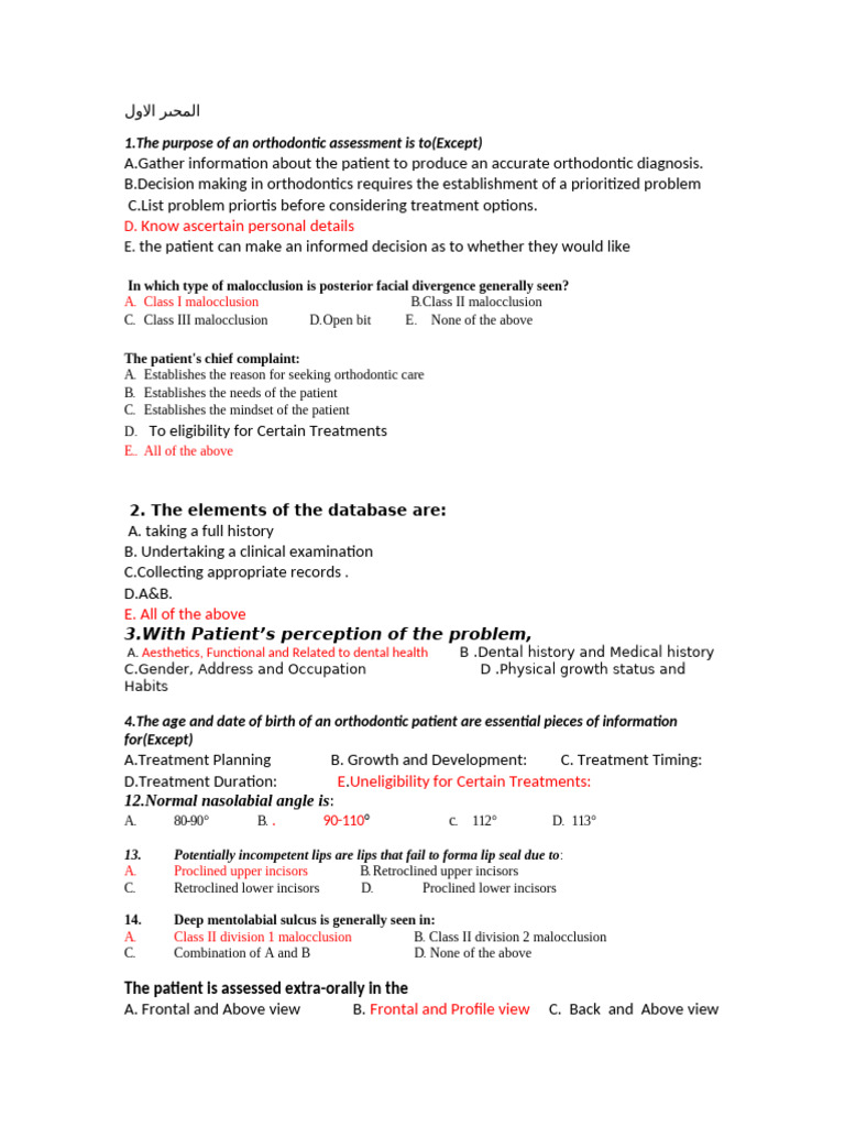 Orthodontic Assessment and Diagnosis Guide | PDF | Orthodontics ...