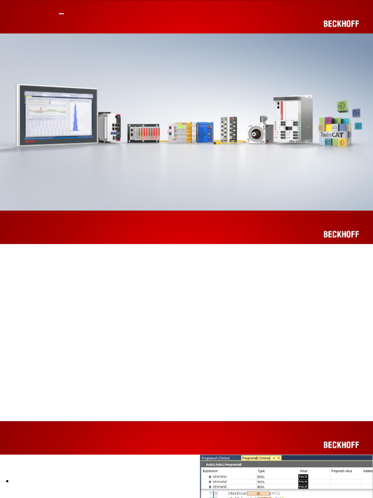 TwinCAT 3: Funcionalidades e Diagnóstico | PDF | Controle de fluxo ...