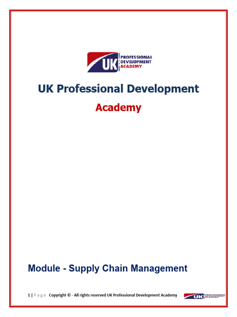 Supply Chain Management Module Guide | PDF | Supply Chain | Inventory