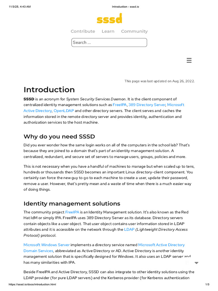 Understanding SSSD for Identity Management | PDF | Active Directory ...
