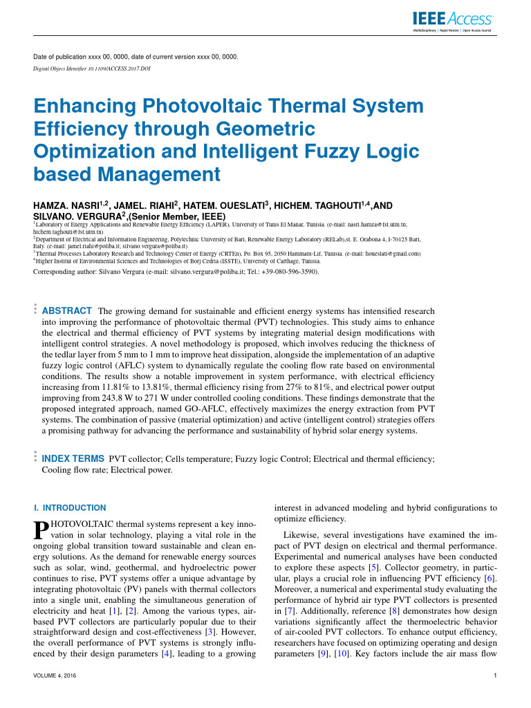 Enhancing Photovoltaic Thermal System Efficiency t | PDF | Heat ...