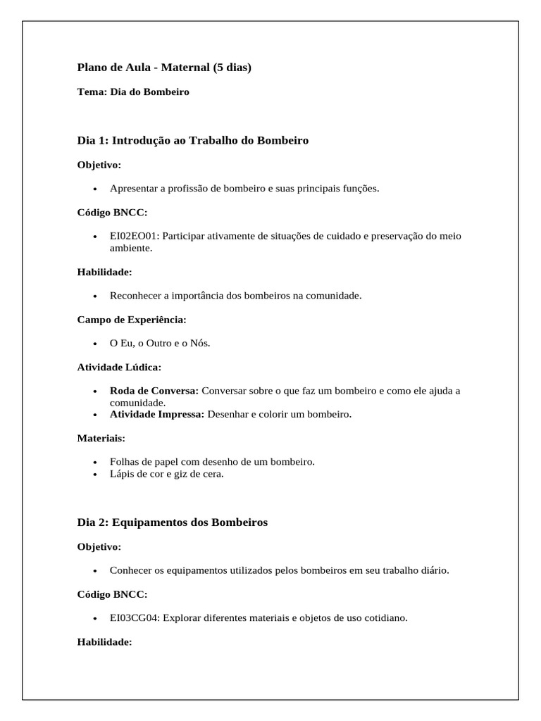 DIA DO BOMBEIRO MATERNAL | PDF | Desenho | Brincar, image size:768x1024