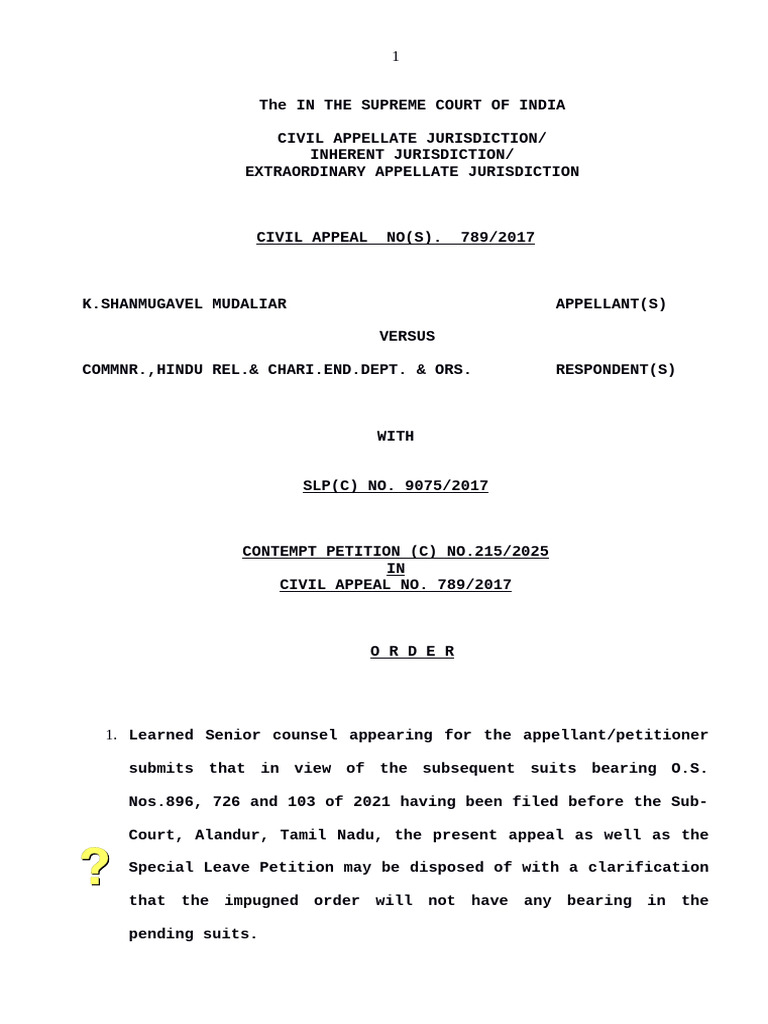 Supreme Court Ruling on Civil Appeal 789/2017 | PDF | Appeal ...