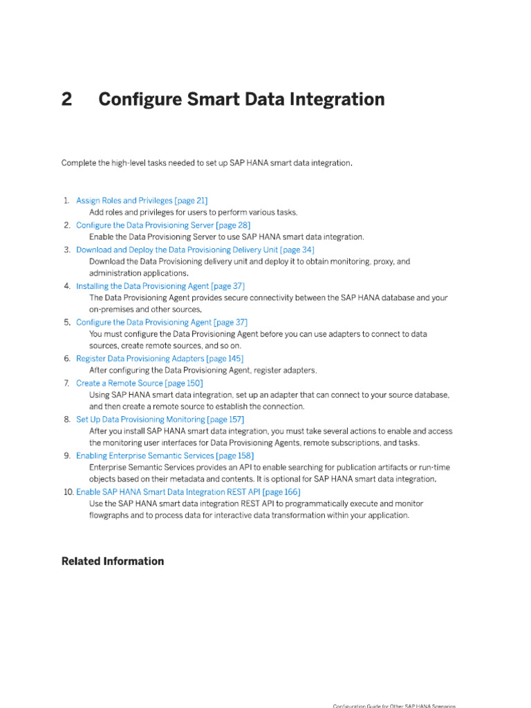 Hana Smart Data Integration | PDF