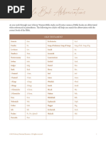 Bible Book Abbreviations List | PDF