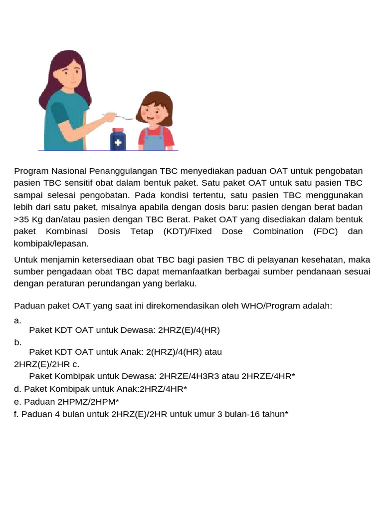 Panduan Paket OAT untuk Pengobatan TBC | PDF