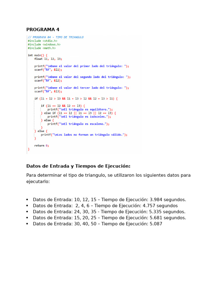 Programa 4 | PDF