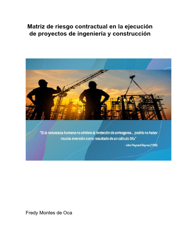 Matriz de Riesgos Contractuales en La Ej | PDF | Contratista general ...
