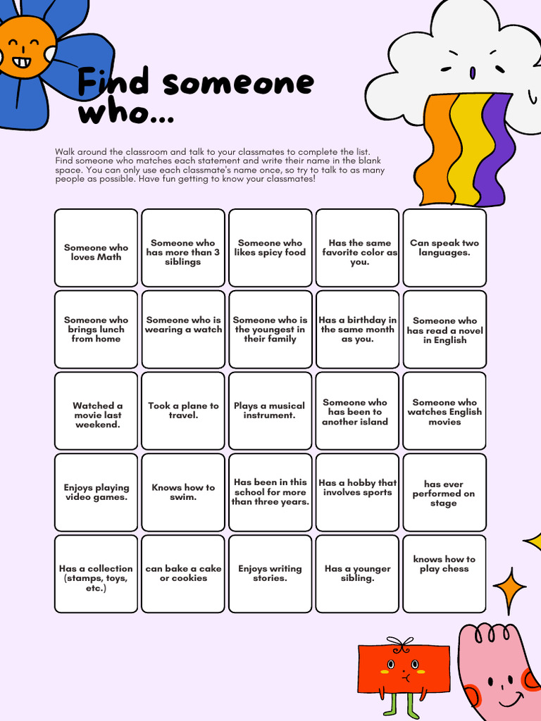 Classmate Interaction Activity | PDF