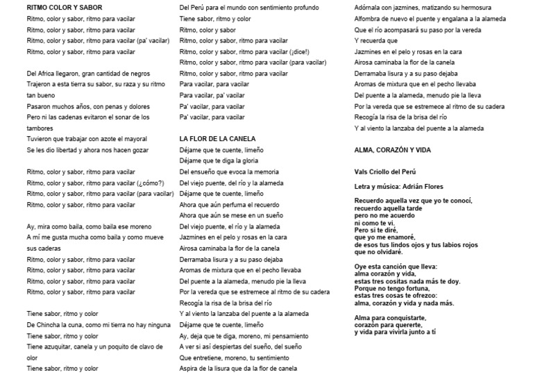Ritmo, Color y Sabor en la Música Peruana | PDF