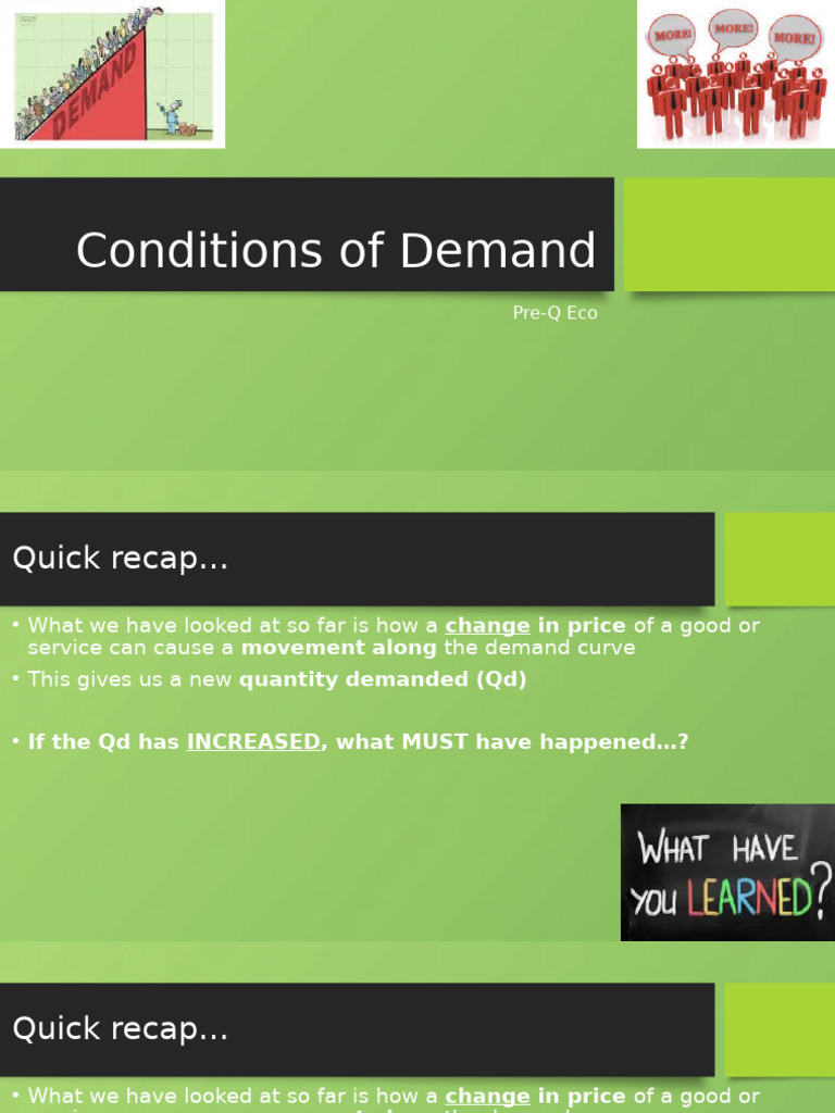 Understanding Demand Conditions | PDF | Demand | Demand Curve
