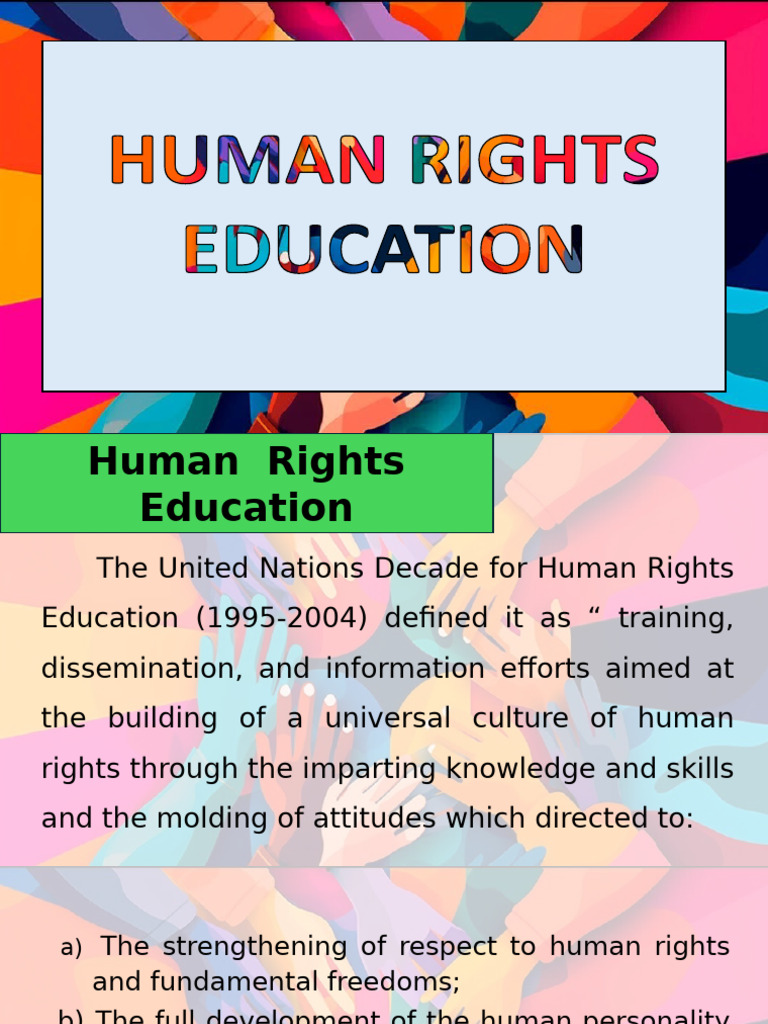 Human Rights Education Overview | PDF | Justice | Crime & Violence
