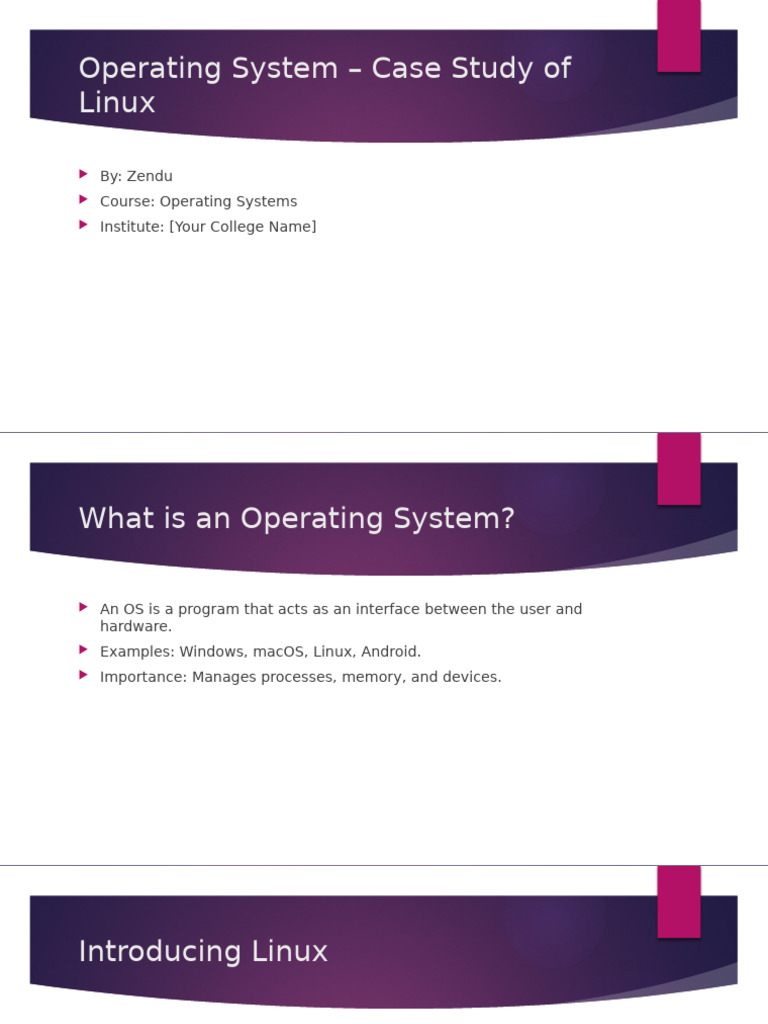 Linux Operating System Case Study | PDF