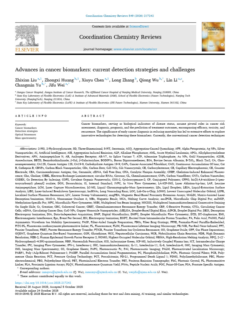 Advances in Cancer Biomarker Detection | PDF | Biomarker | Cancer