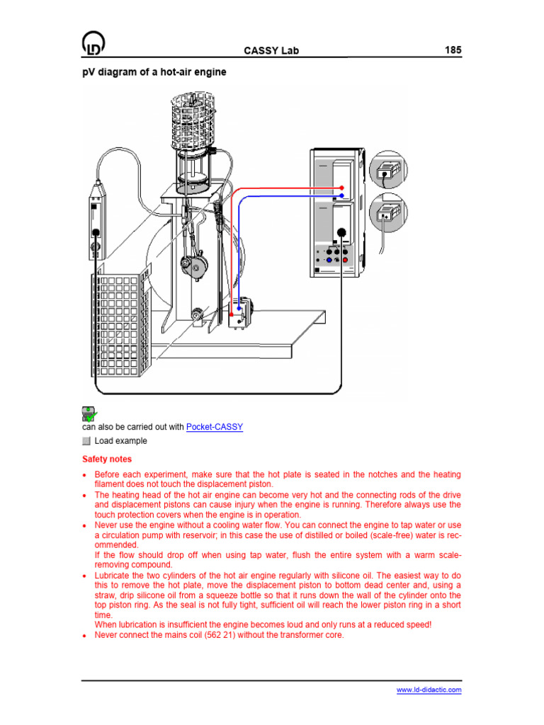 Cassy Lab Hot Air Engine | PDF | Engines | Piston