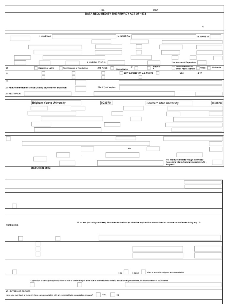 ROTC Cadet Application Form | PDF | Justice | Crime & Violence