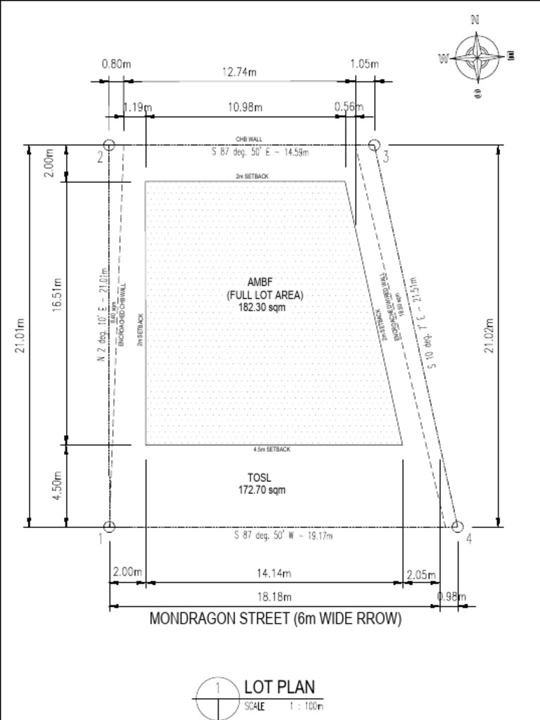 Lot Plan Full Lot Area 1 | PDF