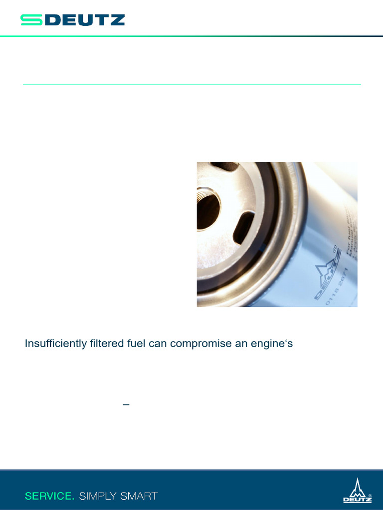 DEUTZ Fuel Filters: Reliable Engine Protection | PDF | Pump