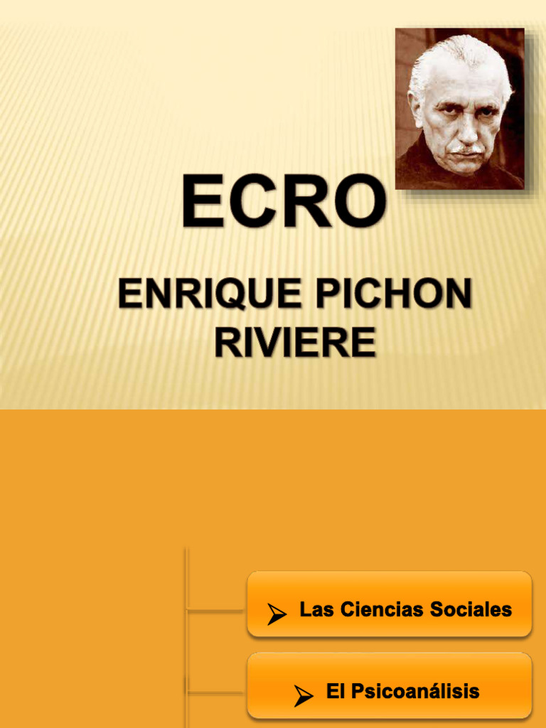 ECRO Pichoniano: Teoría y Práctica en Psicología | PDF | Aprendizaje ...
