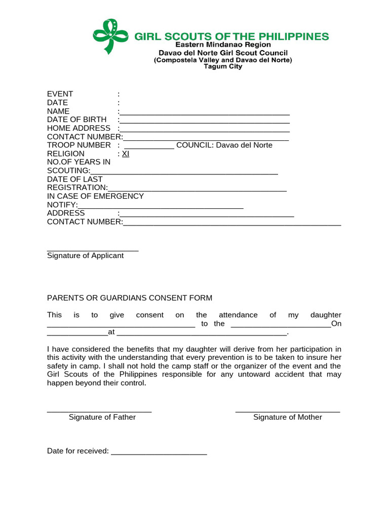 GSP Parents Consent | PDF