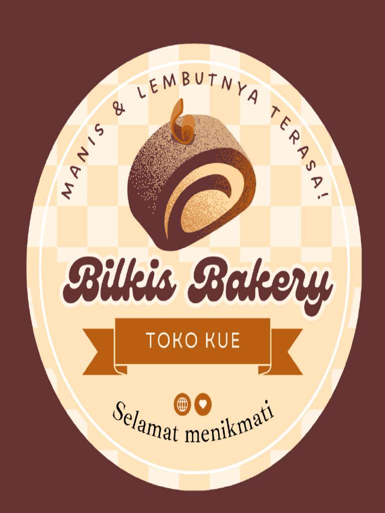 Salinan Dari Cokelat Simpel Kreatif Kemasan Roti Bolu Gulung Stiker ...