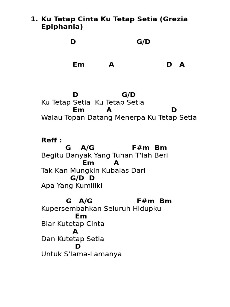 Ku Tetap Cinta Ku Tetap Setia | PDF