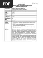Download Proforma Mte 3107 - Planning amp Teaching Mathematics by Cikgu Madrid SN94211981 doc pdf