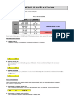 PARAMETROS DE DISEÑO Y DOTACION