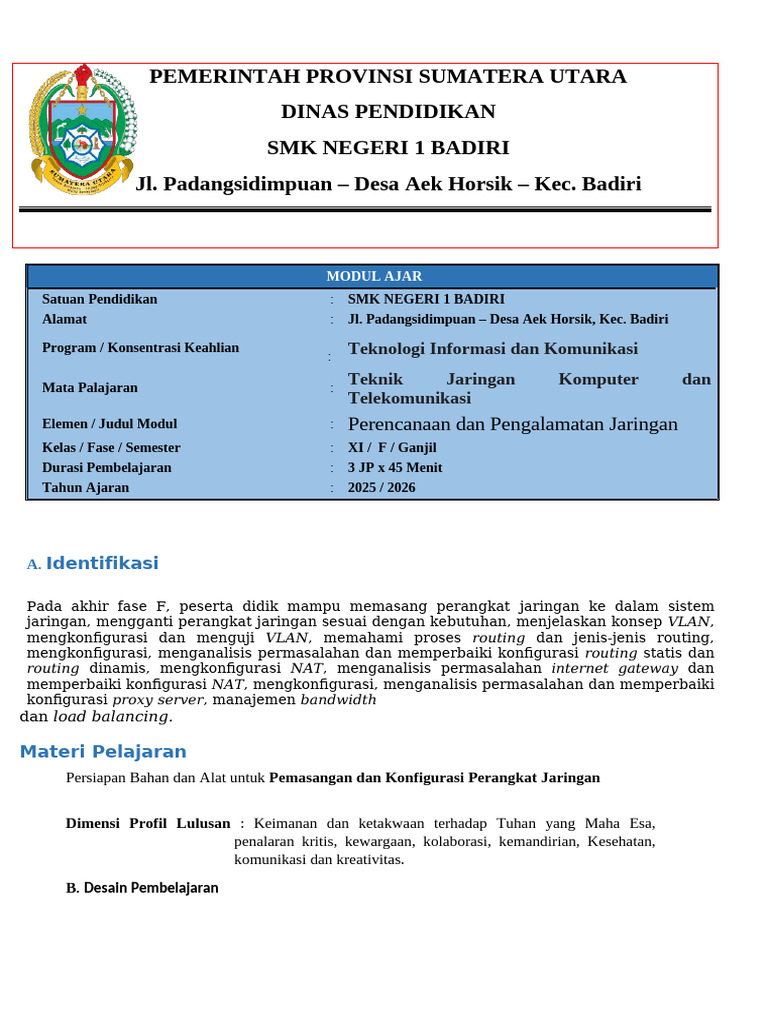 Modul RPM Pruduktif TKJ | PDF