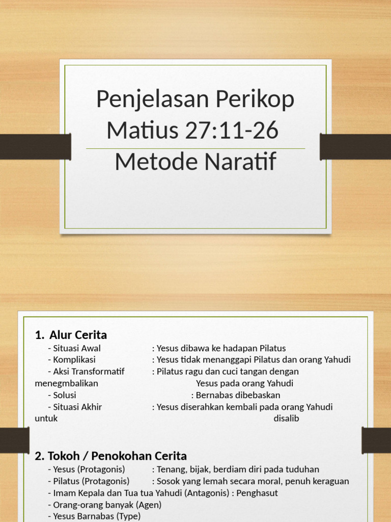 Penjelasan Perikop Matius 27 | PDF