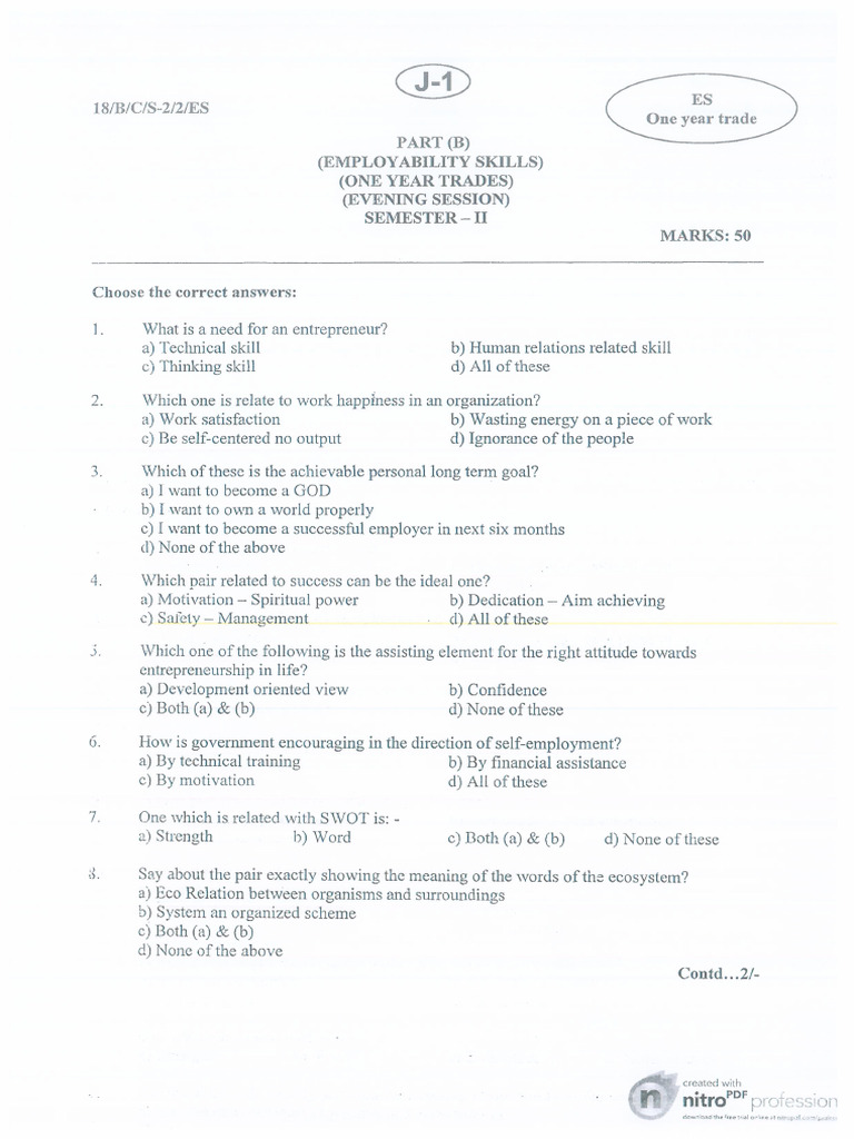 Iti Question New 7 | PDF