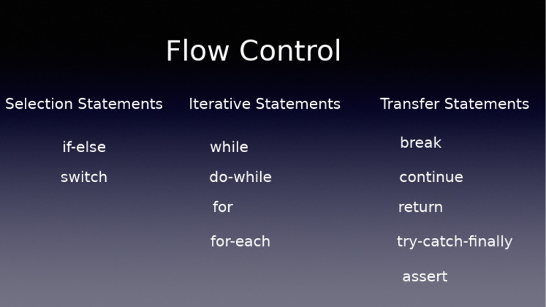 Flow Control Statements Explained | PDF