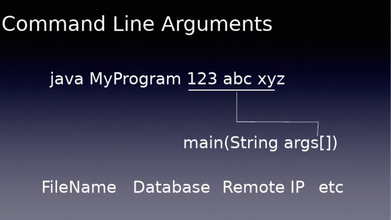 Command Line Arguments | PDF