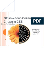 AS A Good Orporate Itizen IN: GE C C CEE
