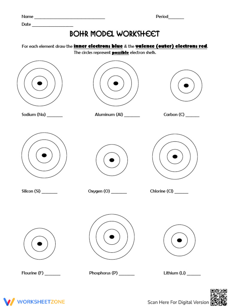 Learn With Bohr Model Worksheet | PDF