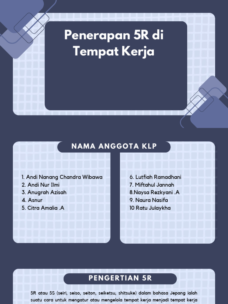 Penerapan 5R untuk Efisiensi Kerja | PDF