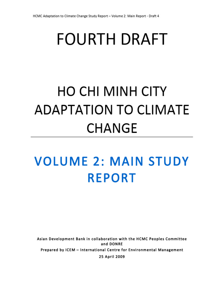 HCMC Climate Change Adaptation Report | PDF | Flood | Land Use