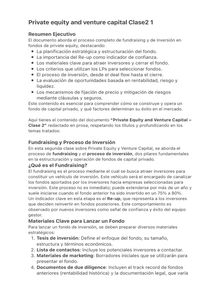 01 Private Equity and Venture Capital Clase2 1 | PDF | Capital de ...