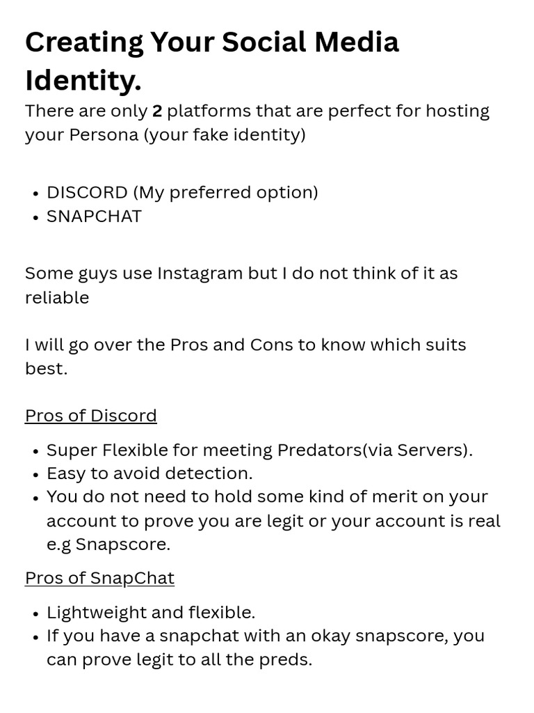 Creating Your Social Media Identity. | PDF